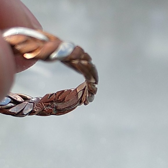 Silver and rose gold plated ring - Picture 8 of 9